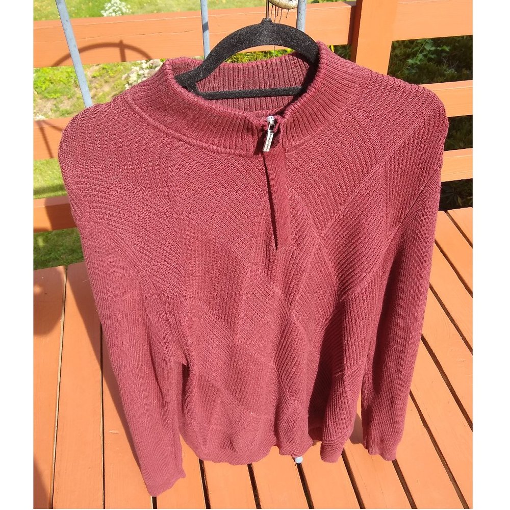 Tommy Bahama Maroon Cotton Sweater L EUC